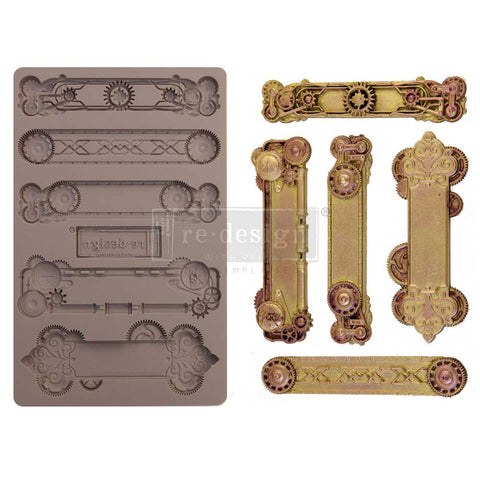 Redesign Decor Moulds® - Steampunk Plates - 1 pc, 5