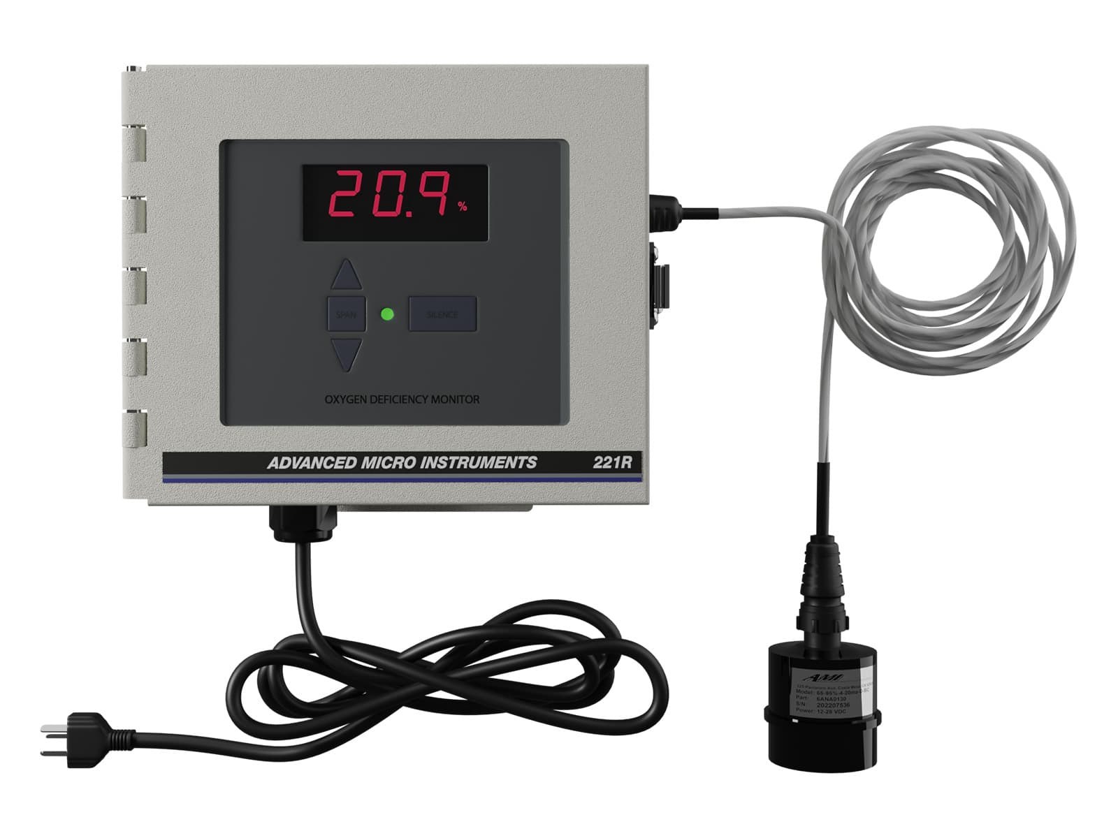 AMI Model 221R Oxygen Deficiency Monitor
