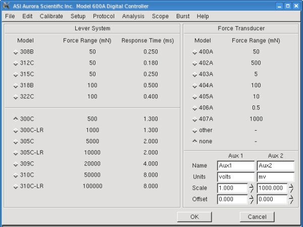 Parameters to Setup in ASI600A Digital Controller Before Starting an Experiment