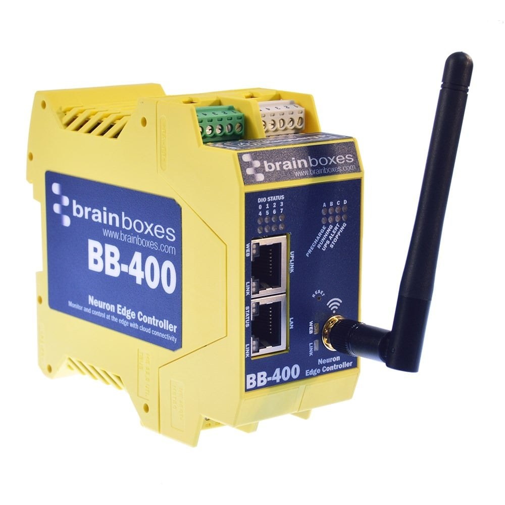 BB-400 Industrial Edge Controller - Powered by Pi - DIO + Serial + BT WiFi NFC USB + Ethernet - Brainboxes
