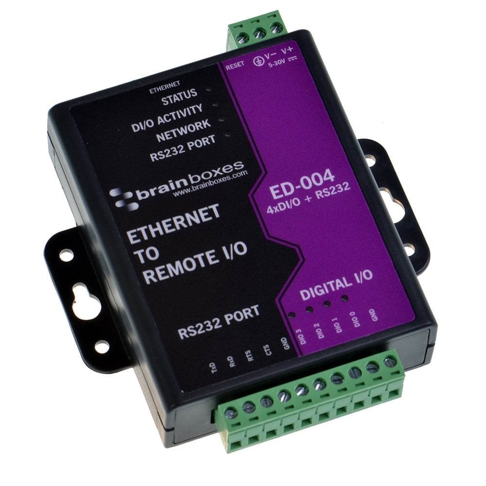 ED-004 Ethernet to 4 Digital IO and RS232 Serial Port