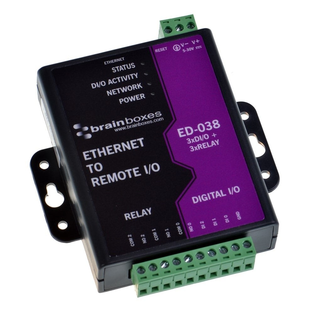 ED-038 Ethernet to 3 Relay + 3 Digital In