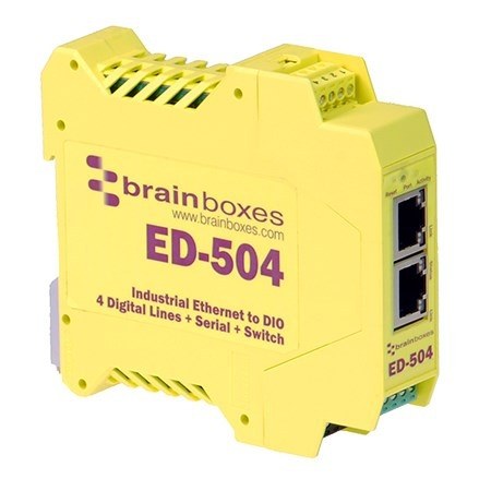 ED-504 Ethernet to 4 Digital IO & RS232/422/485 Serial Port & Switch