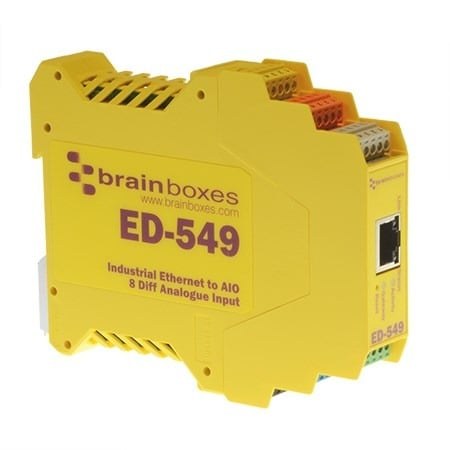 ED-549 Ethernet to 8 Analogue Inputs + Serial Gateway