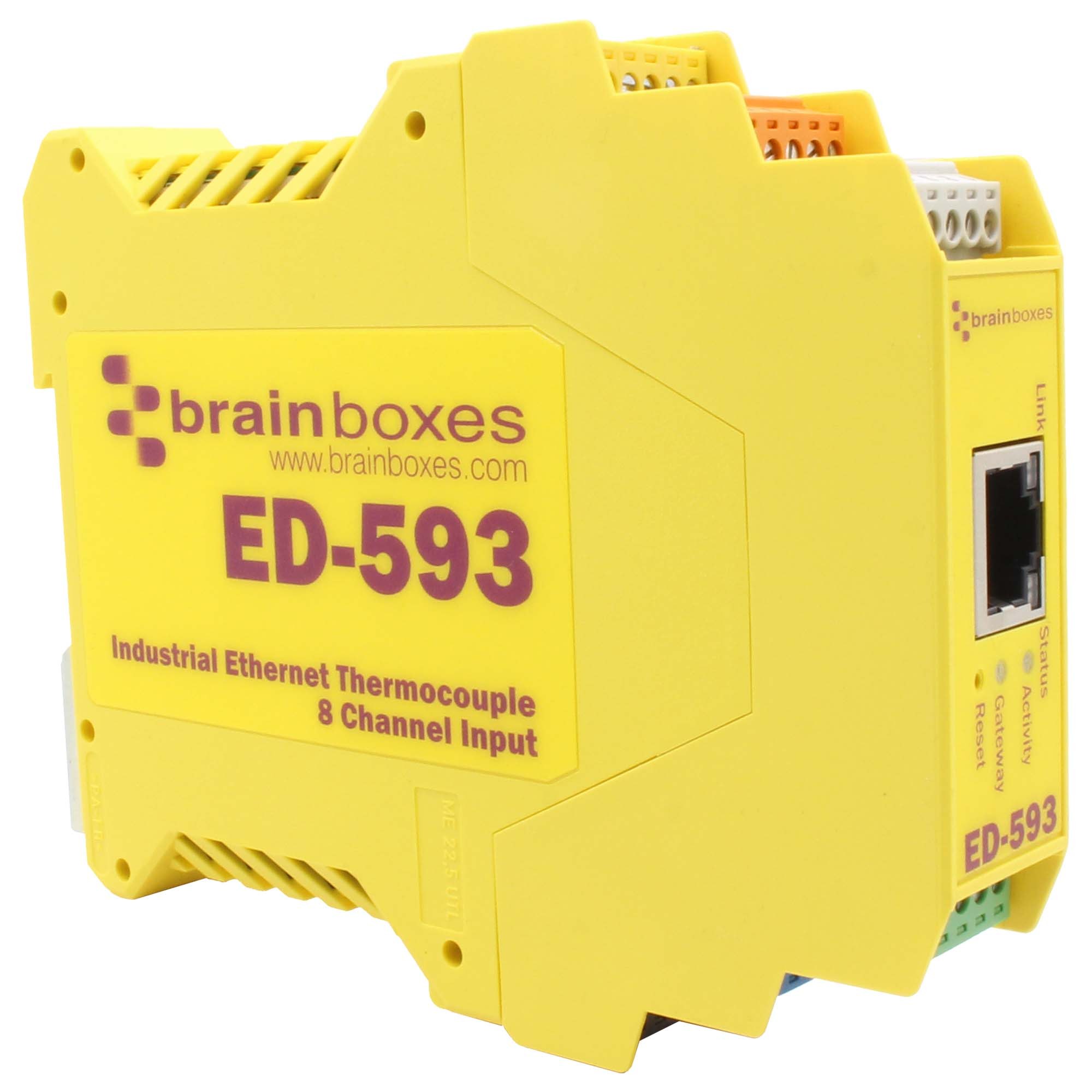 ED-593 Ethernet to 8 Channel Thermocouple Input + Serial Gateway