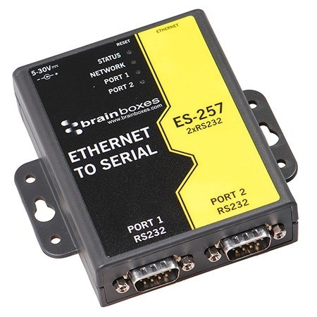 ES-257 2 Port RS232 Ethernet to Serial Adapter