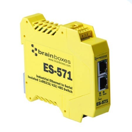 ES-571 Isolated Industrial Ethernet to Serial 1xRS232/422/485 + Ethernet Switch
