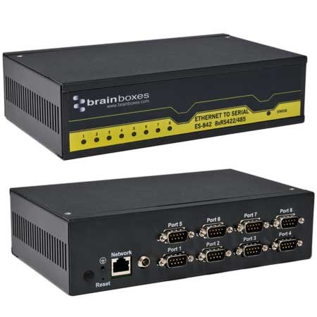 ES-842 8 Port RS422/485 Ethernet to Serial Adapter