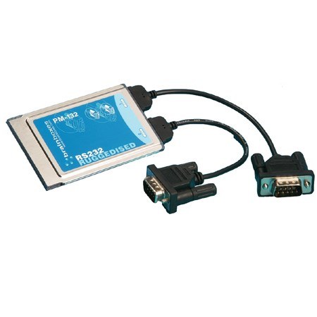 PM-132 2 Port RS232 PCMCIA with ruggedised integrated cables