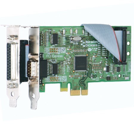 PX-203 2 Port RS232 Low Profile PCI Express Serial Card with LPT Printer Port
