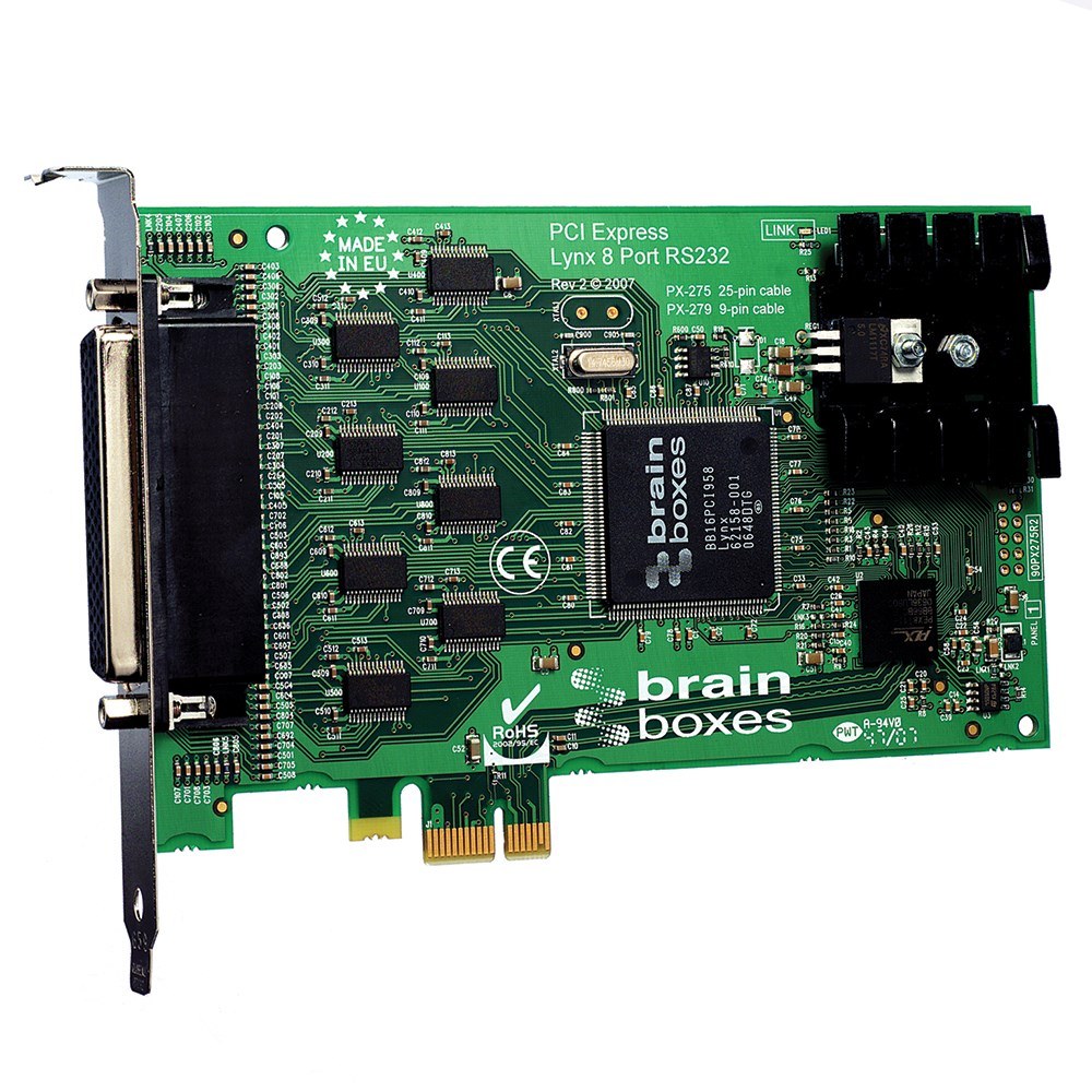 PX-279 8 Port RS232 PCI Express Serial Card 9 Pin Connectors