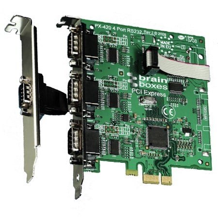 PX-420 4 Port RS232 PCI Express Serial Card (3x9 pin ports + 1x9 pin port)