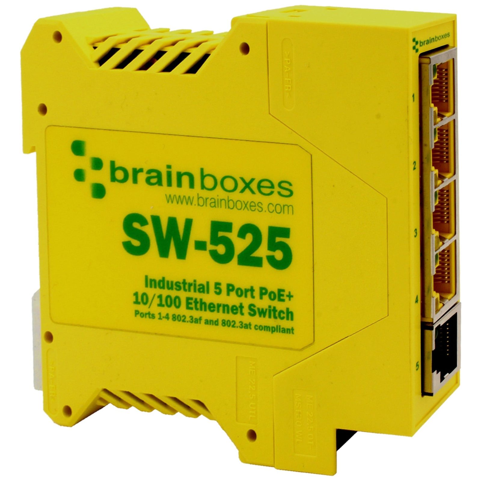 SW-525 Industrial 5 Port PoE+ 10/100 Ethernet Switch