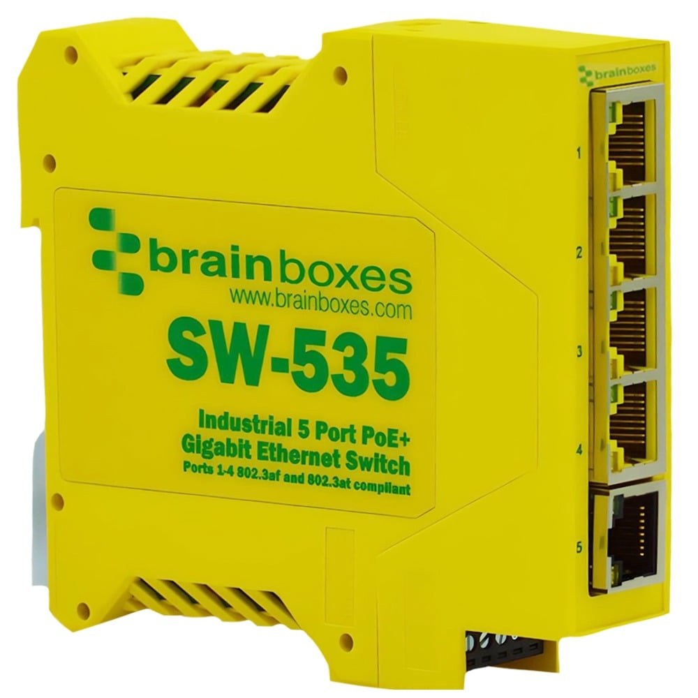 SW-535 Industrial 5 Port PoE+ Gigabit Ethernet Switch