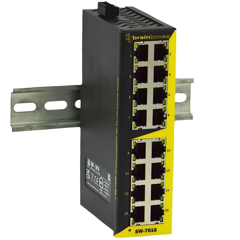 SW-7016 Hardened Industrial 16x 10/100 Ethernet Switch
