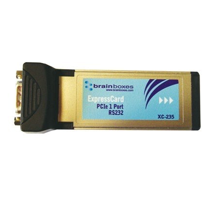 XC-235 1 Port RS232 Native ExpressCard Serial Adapter, low latency, memory mapped