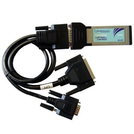 XC-475 1 Port RS232 and 1 Printer Port LPT Native ExpressCard Serial Adapter low latency, memory mapped