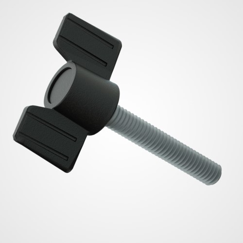 Flügelschraube Metall mit Kunststoffkopf ⌀ 41 mm BPF 60