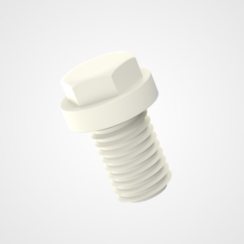 Flanged Plastic Hex Head Screw ⌀ 19,5 mm PLAS 187
