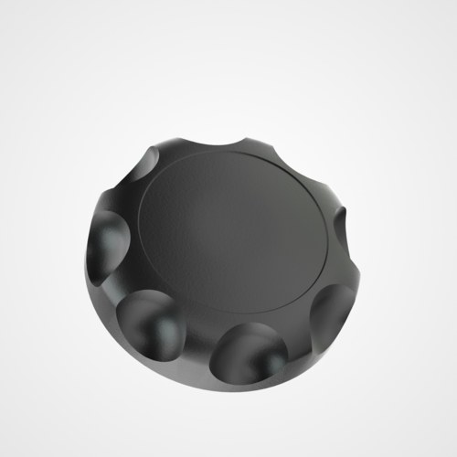 Flat Star Knob Female Nylon Black ⌀ 54 mm BPF 540