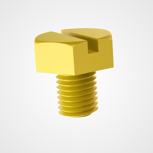 Hex Head Plastic Plug Threaded Slotted PE-HD Yellow BPE 933