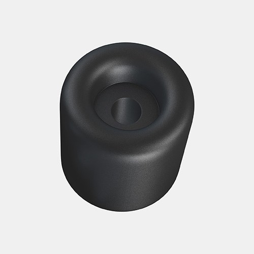 Paracolpo ferma porte in PVC morbido nero