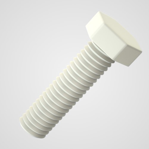 Plastic Hex Head Screw, Fully Threaded ~ DIN 933 / ISO 4017