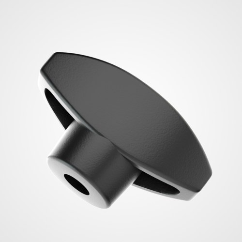 Pomo en T hembra poliamida negra ⌀ 40 mm BPF 260