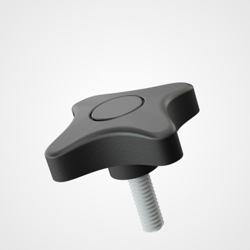 Volantino a 4 lobi con perno poliammide nera ⌀ 40 mm BPF 185
