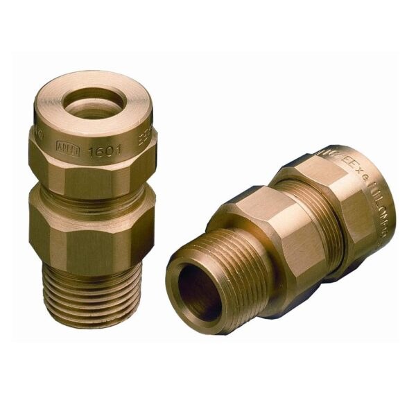 Prensaestopa 1605 Ex d para cable sin armadura apto para roscas M50 – 1 1/2″ – 2″ y Ø exterior d