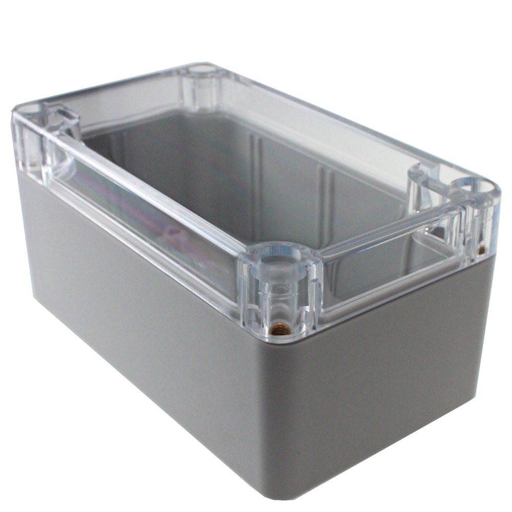 7200-205C - 7200 Series Waterproof Polycarbonate Electronic Enclosure with Transparent Lid, Grey, Polycarbonate UL94-HB,