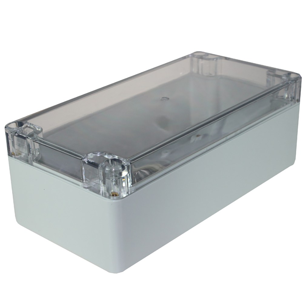 7200-258C - 7200 Series Waterproof Polycarbonate Electronic Enclosure with Transparent Lid, Grey, Polycarbonate UL94-HB,
