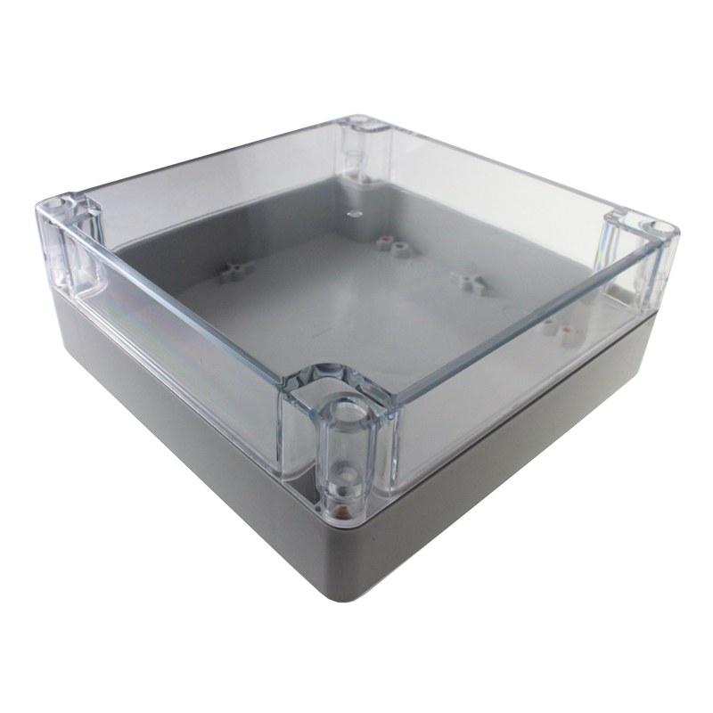 7200-287C - 7200 Series Waterproof Polycarbonate Electronic Enclosure with Transparent Lid, Grey, Polycarbonate UL94-HB,