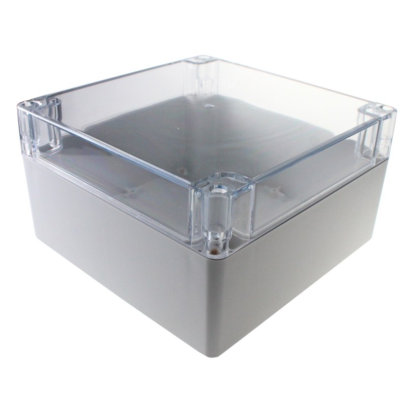 7200-288C - 7200 Series Waterproof Polycarbonate Electronic Enclosure with Transparent Lid, Grey, Polycarbonate UL94-HB,