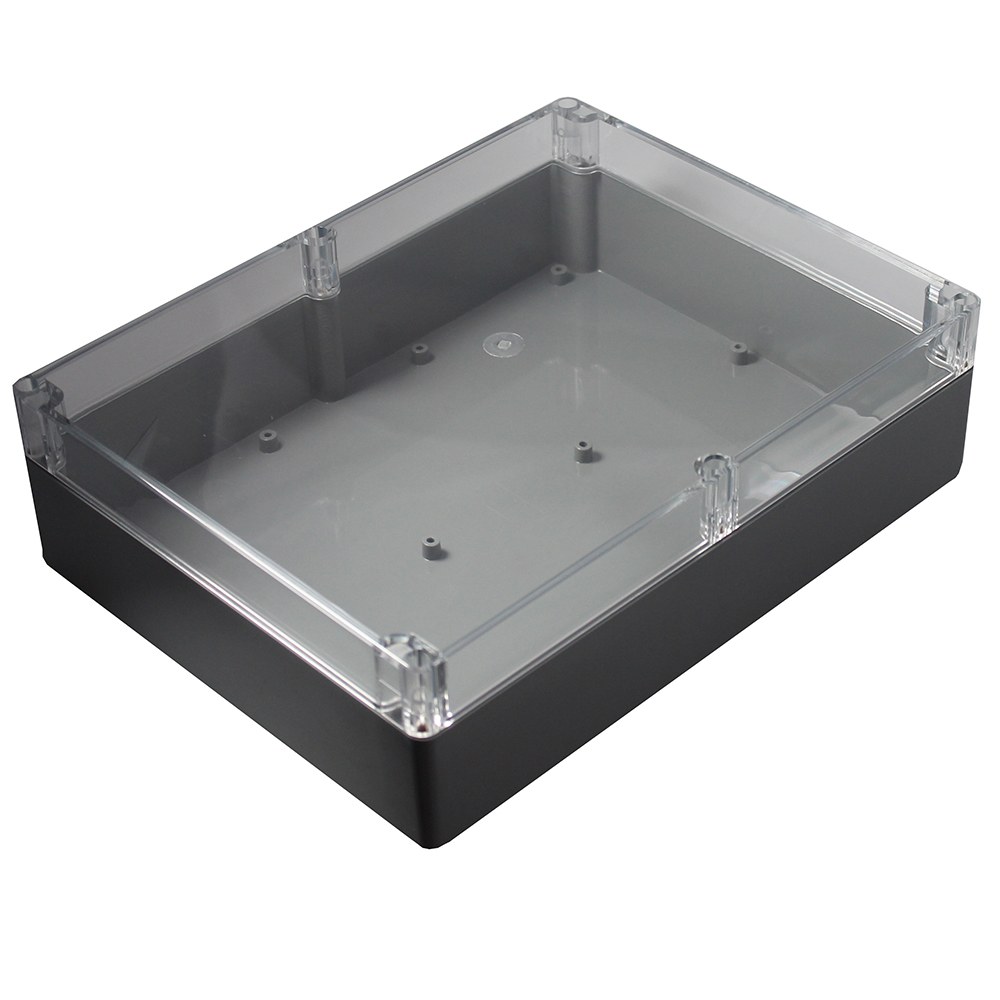 7300-3031C - 7300 Series Waterproof ABS Electronic Enclosure with Transparent Lid, Grey, PC/ABS UL94-HB, 300x230x111mm