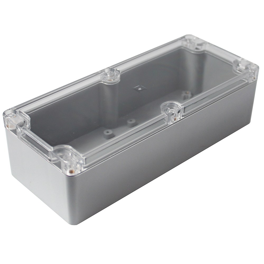 7300-346C - 7300 Series Waterproof ABS Electronic Enclosure with Transparent Lid, Grey, PC/ABS UL94-HB, 195x80x55mm