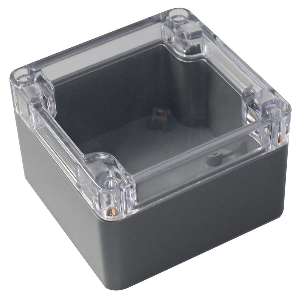 7300-366C - 7300 Series Waterproof ABS Electronic Enclosure with Transparent Lid, Grey, PC/ABS UL94-HB, 82x80x55mm