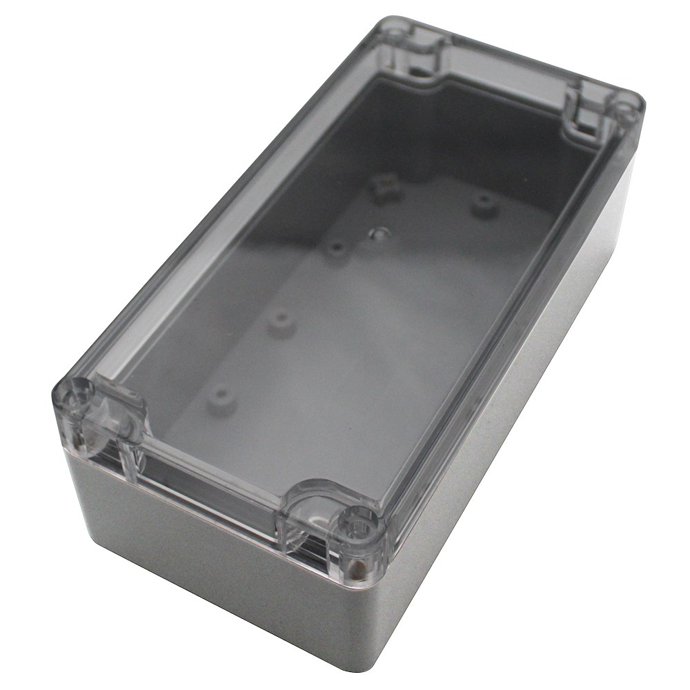 7300-368C - 7300 Series Waterproof ABS Electronic Enclosure with Transparent Lid, Grey, PC/ABS UL94-HB, 160x80x55mm