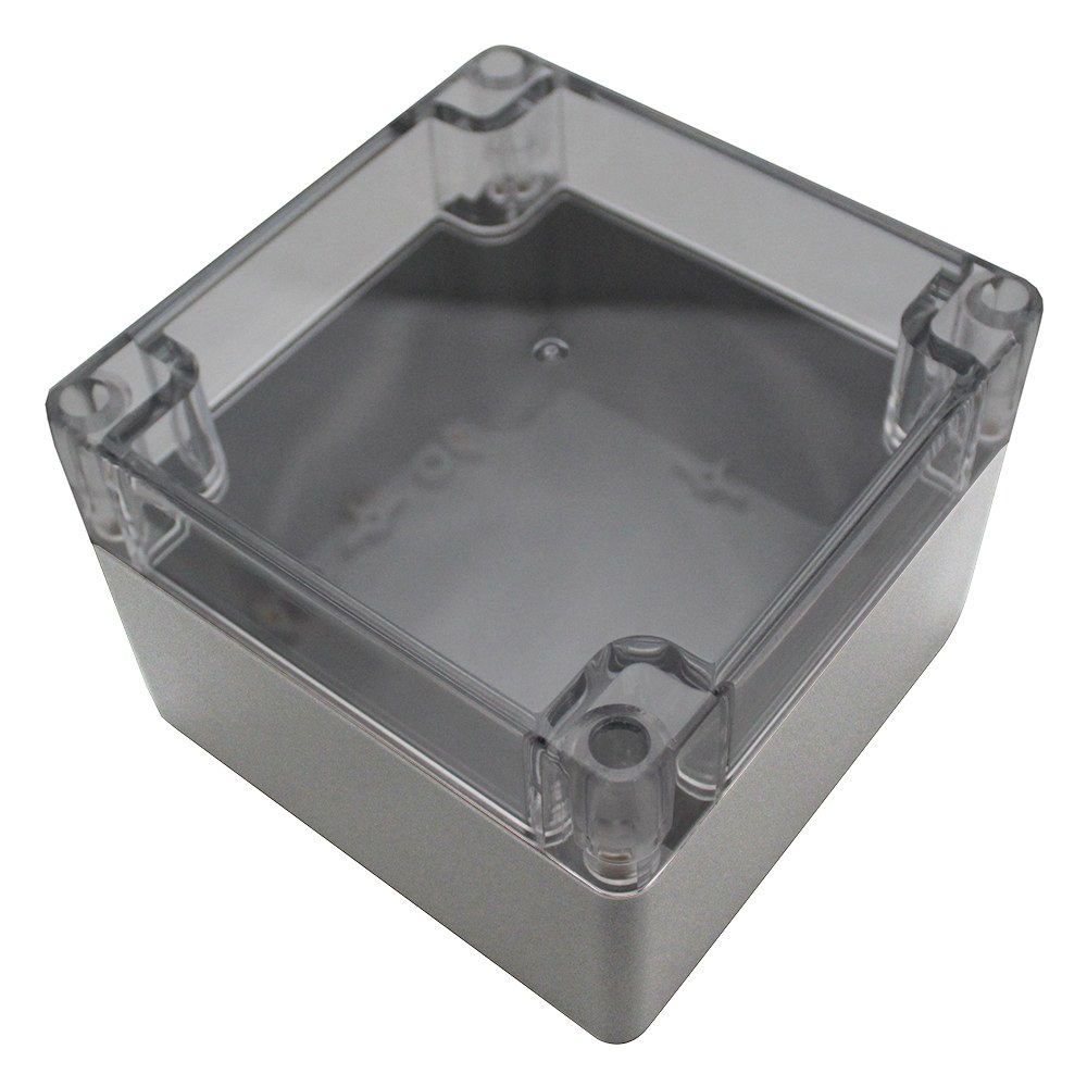 7300-387C - 7300 Series Waterproof ABS Electronic Enclosure with Transparent Lid, Grey, PC/ABS UL94-HB, 120x120x90mm