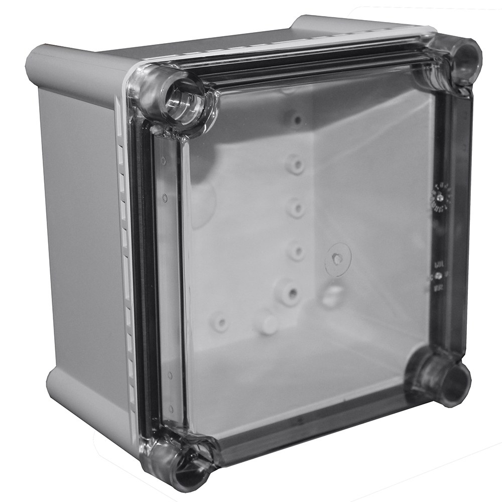 CHDX7-321C - X7 Series Electrical Heavy Duty Enclosure with Clear Lid, Grey, PC/ABS UL94-HB, 190x190x130mm