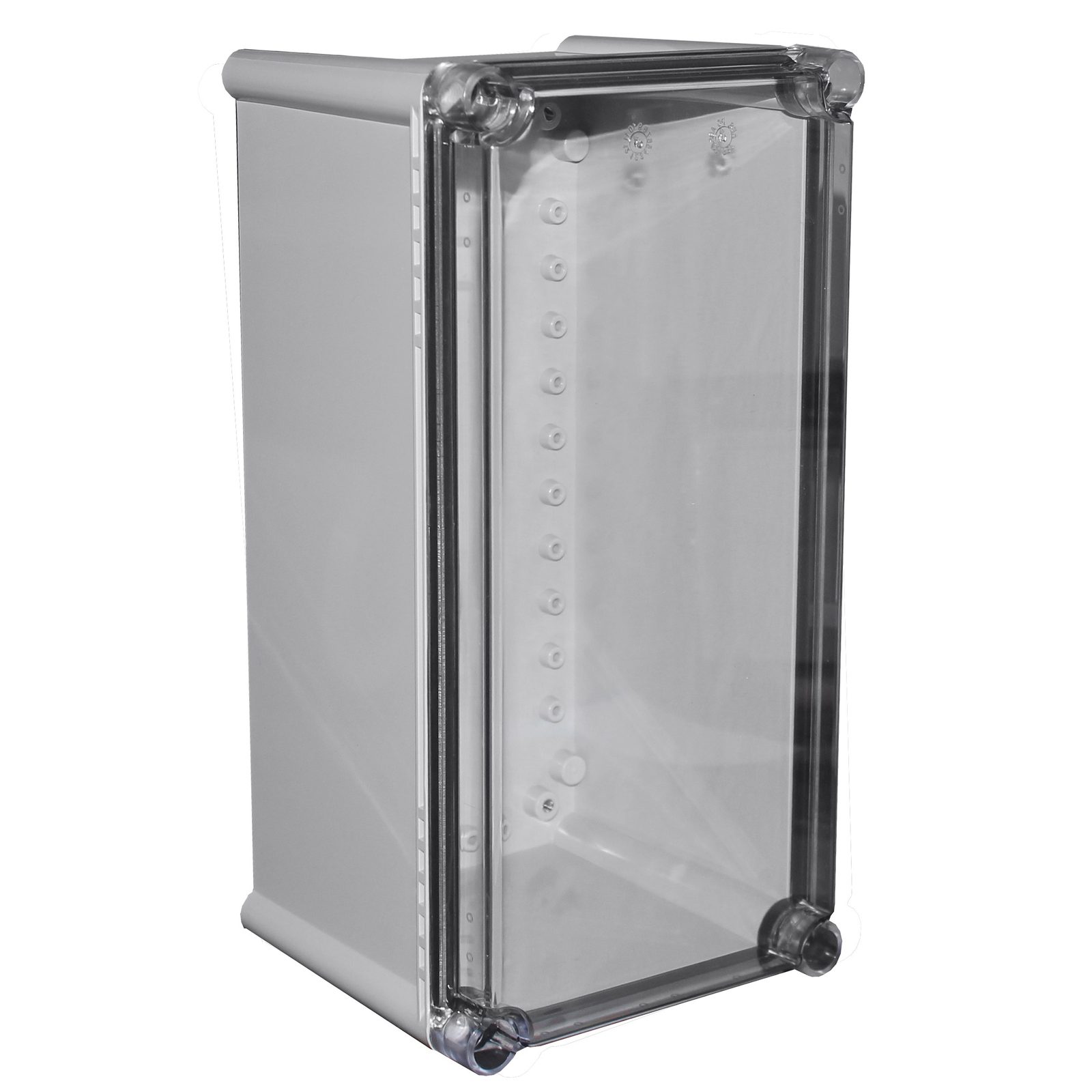 CHDX7-322C - X7 Series Electrical Heavy Duty Enclosure with Clear Lid, Grey, PC/ABS UL94-HB, 380x190x130mm