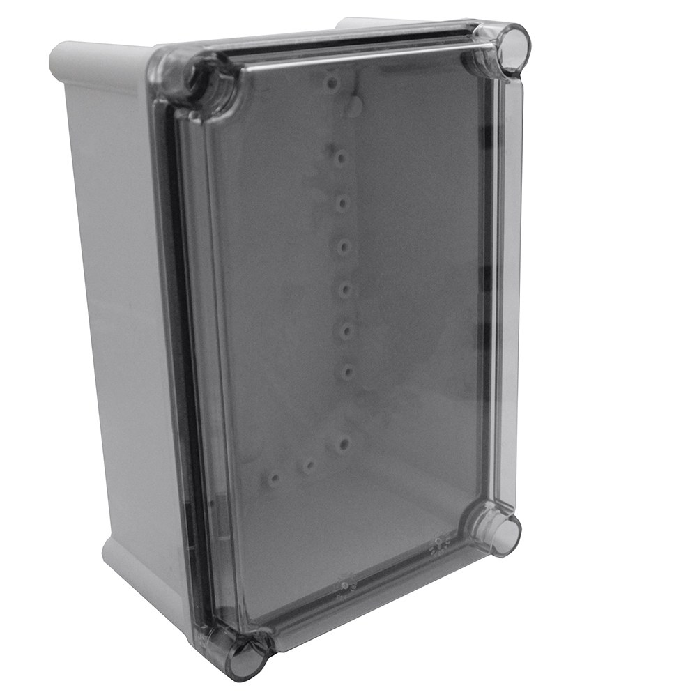 CHDX7-326C - X7 Series Electrical Heavy Duty Enclosure with Clear Lid, Grey, PC/ABS UL94-HB, 280x190x130mm