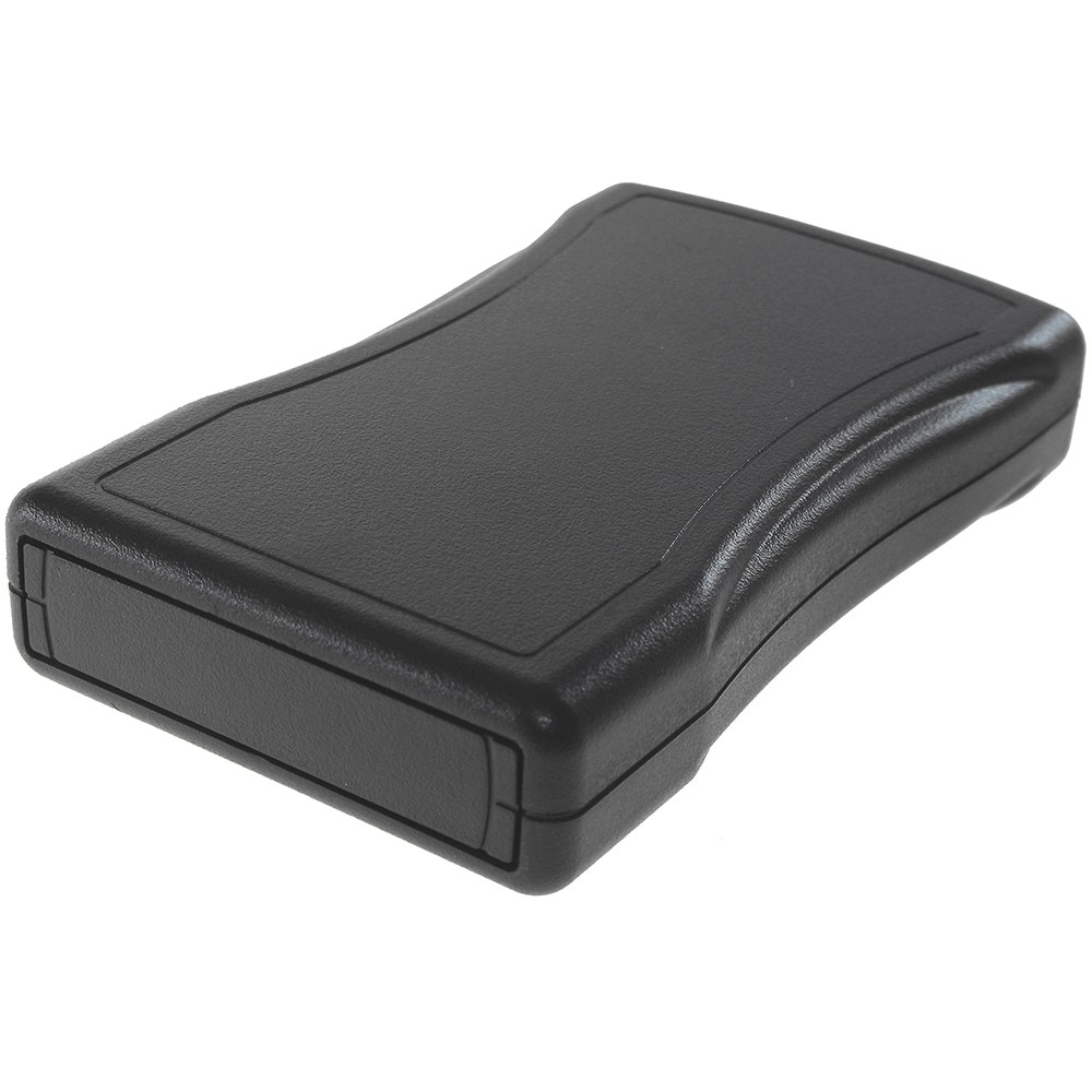 CHH452PBK, 45 Series Palm Case Electronic Enclosure, Black, Textured, PP3 Battery Compartment, Size 2