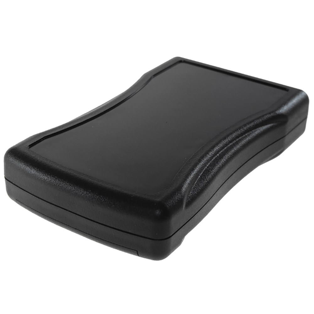 CHH457PBK, 45 Series Palm Case Electronic Enclosure, Black, Recessed, PP3 Battery Compartment, Size 2