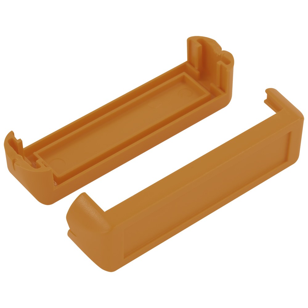 CHH64E1OR - Plastic End Caps for 64 Series End Cap ABS Handheld Enclosure, Orange, 80x10x20mm