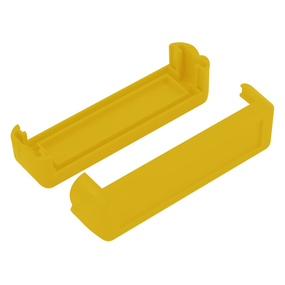 CHH64E1YL - Plastic End Caps for 64 Series End Cap ABS Handheld Enclosure, Yellow, 80x10x20mm