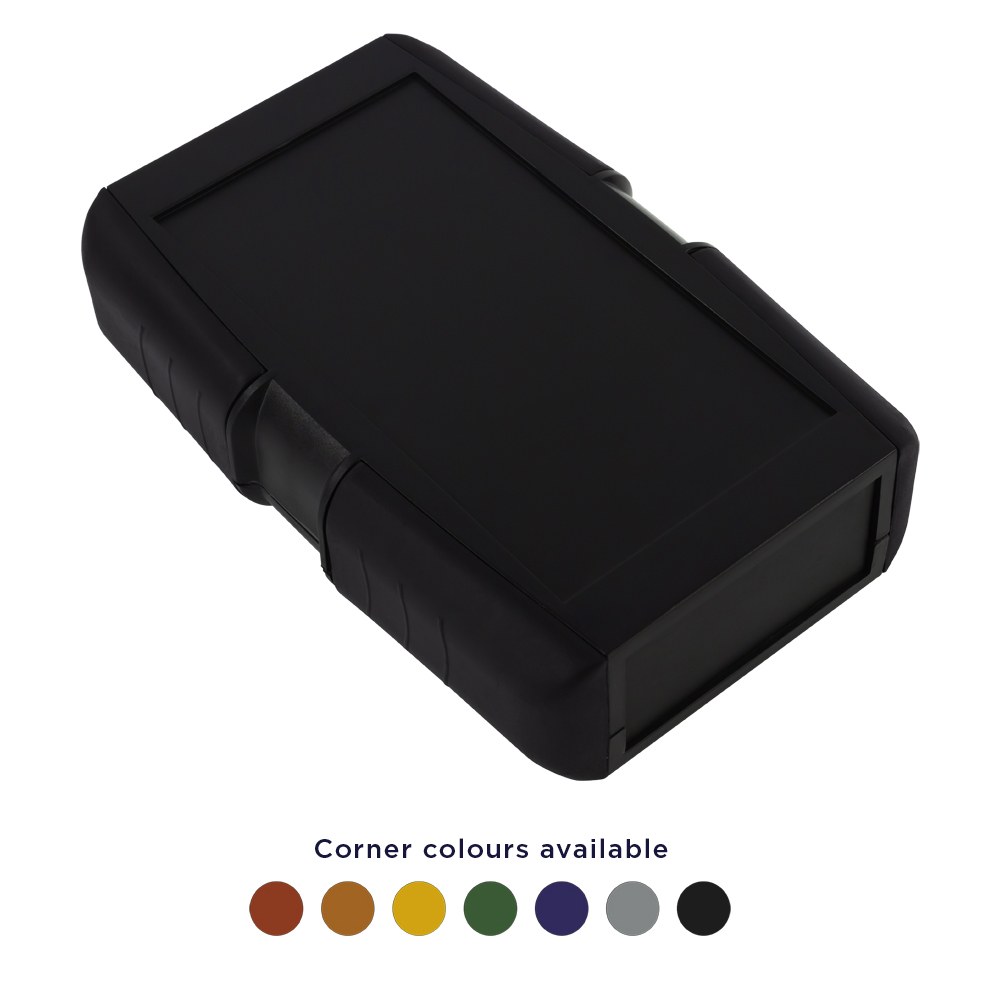 CHH662NBK - 66 Series Handheld Rubber Corner Enclosure, No Battery Door, Black, 145x95x35mm