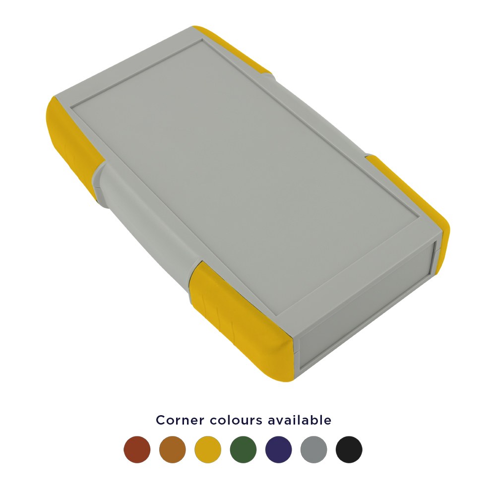 CHH666NGY - 66 Series Handheld Rubber Corner Enclosure, No Battery Door, Grey, 200x120x35mm