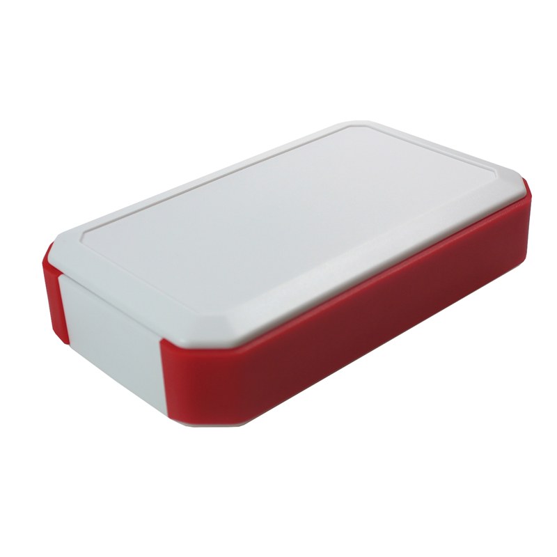 CHH909GWR - 90 Series Waterproof Soft Grip Handheld Enclosure, White/Red, x6 AA Battery Compartment, Size 9, 191x126x33m