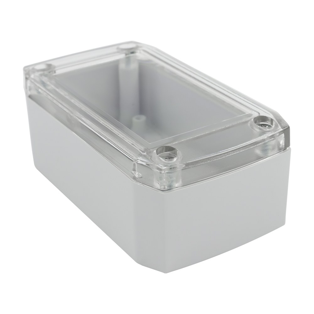 CSACTT001 - 1100 Series Recessed Electronics Enclosure with Transparent Lid, Grey, ABS UL94-V0, 90x50x35mm